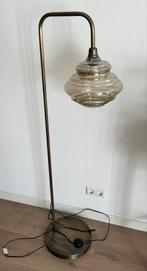 Staande lamp met glazen kelk, Ophalen, Zo goed als nieuw, Metaal, 75 cm of meer