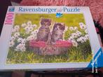 2 kittens in mand 1000 stukjes Ravensburger, Ophalen of Verzenden, Zo goed als nieuw