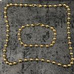18k gouden ketting met armband kralen ketting balletjes, Sieraden, Tassen en Uiterlijk, Kettingen, Ophalen of Verzenden, Nieuw
