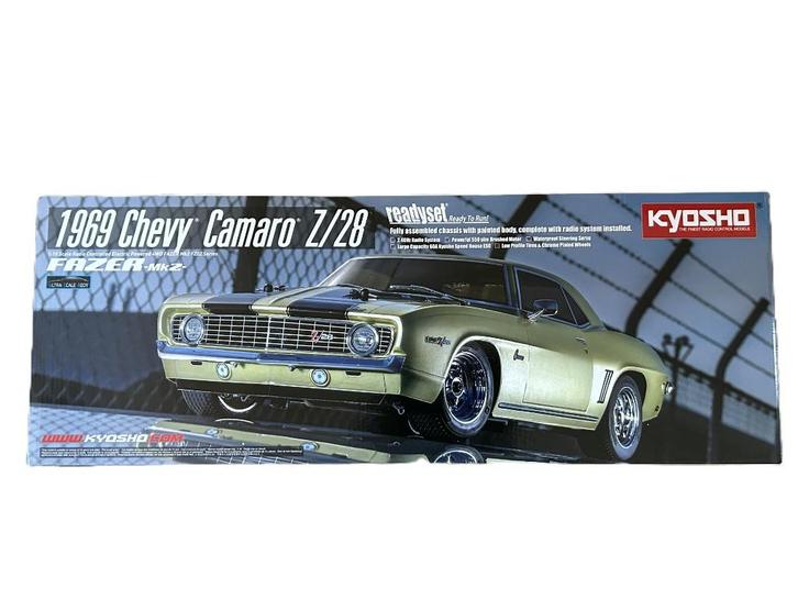 Kyosho Fazer MK2 Chevy Camaro Z28 1969 Frost Green 1:10, Hobby en Vrije tijd, Modelbouw | Radiografisch | Auto's, Nieuw, Auto onroad