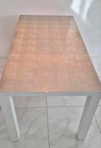 Witte hoogglans eettafel, Huis en Inrichting, Tafels | Eettafels, Ophalen, 50 tot 100 cm, Zo goed als nieuw, 150 tot 200 cm