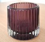 Glazen waxinelichtjes houder paars, Ophalen of Verzenden, Zo goed als nieuw, Overige materialen