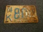 Kentekenplaat licenseplate New Jersey 1947 no. 2 USA, Verzamelen, Automerken, Motoren en Formule 1, Auto's, Gebruikt, Ophalen of Verzenden