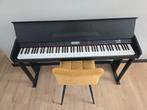 Mooie zwarte piano met stoel, Muziek en Instrumenten, Ophalen, Zo goed als nieuw, Zwart, Piano