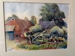 Boerderij. Exloo. Aquarel, Antiek en Kunst, Kunst | Schilderijen | Klassiek, Ophalen