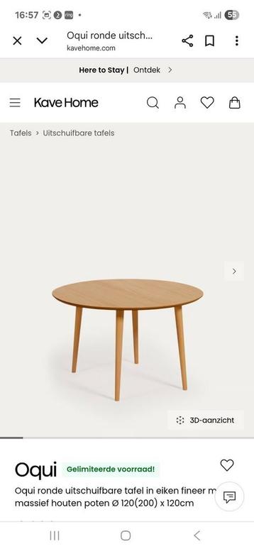 Nieuw! Kave Home Oqui ovaal naturel uitschuifbaar 120-200 cm beschikbaar voor biedingen