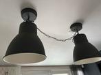 Mooie grijze hanglampen verstelbaar in hoogte ivm ketting, Ophalen of Verzenden, Zo goed als nieuw, Minder dan 50 cm