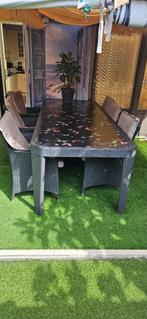 Bois le Duc Tuintafel  2,50 meter lang met 6stoelen, Ophalen, Zo goed als nieuw, Rechthoekig, Aluminium