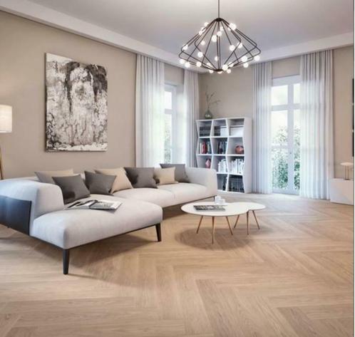 Eiken visgraat vloer geolied. Laatste 700 m2!!, Huis en Inrichting, Stoffering | Vloerbedekking, Nieuw, Parket, Wit, Ophalen of Verzenden