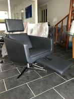 IZGS FSM Pavo Shelby design fauteuil stoel diep blauw  leer, Huis en Inrichting, Fauteuils, Leer, 75 tot 100 cm, Ophalen