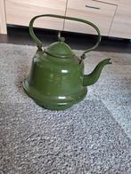 Vintage groene emaille inzet ketel, Antiek en Kunst, Antiek | Emaille, Ophalen of Verzenden