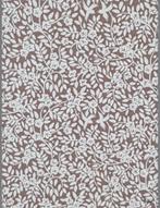 5591 Vintage bloemenbehang vogeltjes takjes op bruin swiet, Ophalen of Verzenden, Bruin