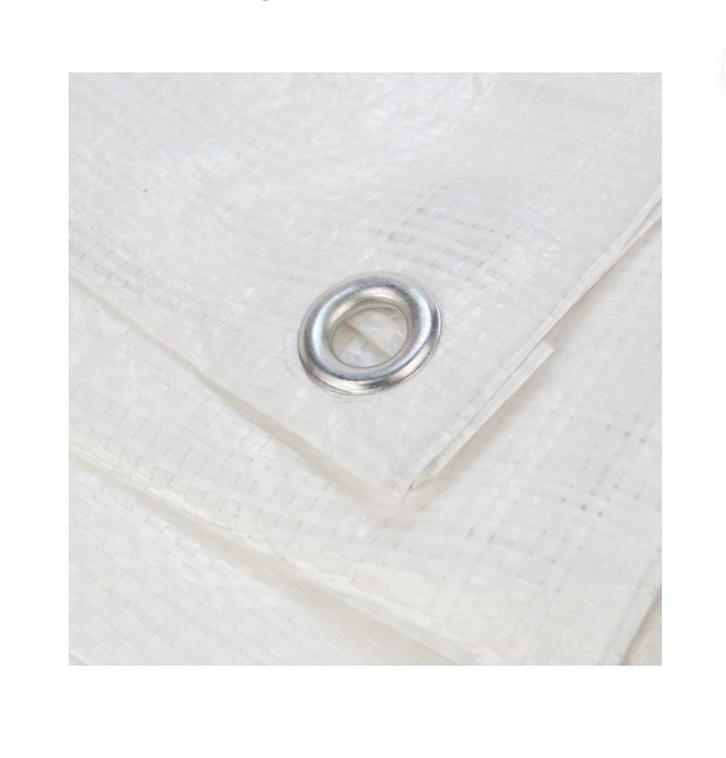 Wit afdekzeil 6x10 meter, 150 gr., Doe-het-zelf en Verbouw, Zeil en Folie, Zo goed als nieuw, Zeil, 15 m² of meer, Ophalen