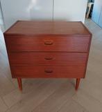 Vintage , deens/scandinavisch design ladenkastje , 3 laden ., Gebruikt, 50 tot 100 cm, 3 of 4 laden, Minder dan 100 cm