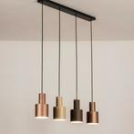 hanglamp bruin taupe beige bar tafel eethoek lamp 4 kokers, Ophalen of Verzenden, Nieuw, Metaal, Minder dan 50 cm