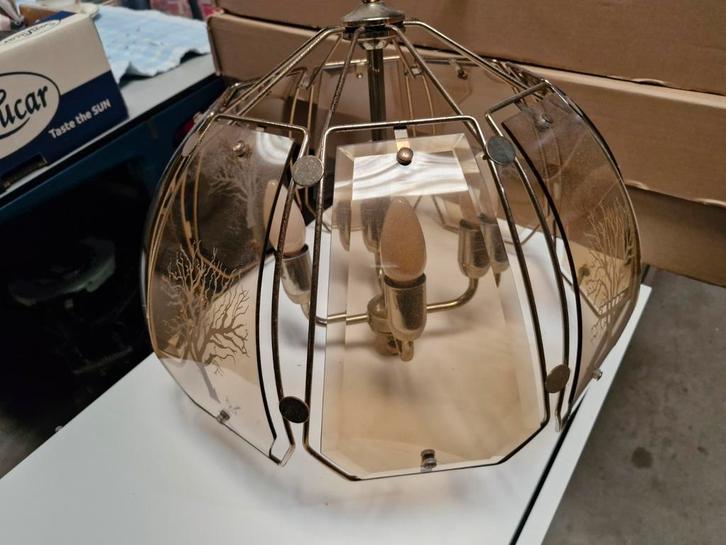 Hanglamp., Huis en Inrichting, Lampen | Hanglampen, Zo goed als nieuw, Minder dan 50 cm, Glas, Ophalen of Verzenden