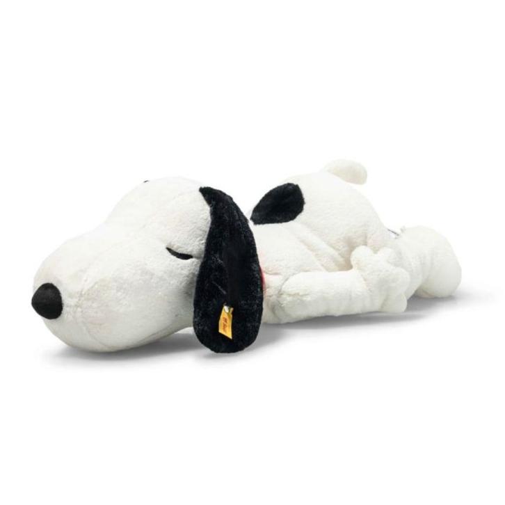 Steiff 024719 Snoopy liggend, 43cm., Verzamelen, Stripfiguren, Nieuw, Beeldje of Figuurtje, Snoopy, Ophalen of Verzenden