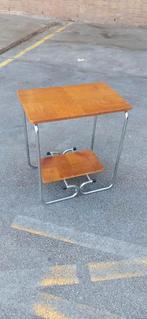 Vintage Bauhaus Art Deco bijzettafel sidetable nachtkastje, Ophalen, Tweedehands, Tweedehands, Tweedehands