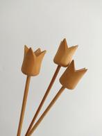 Set van 3 vintage tulpen hout, Ophalen of Verzenden, Gebruikt