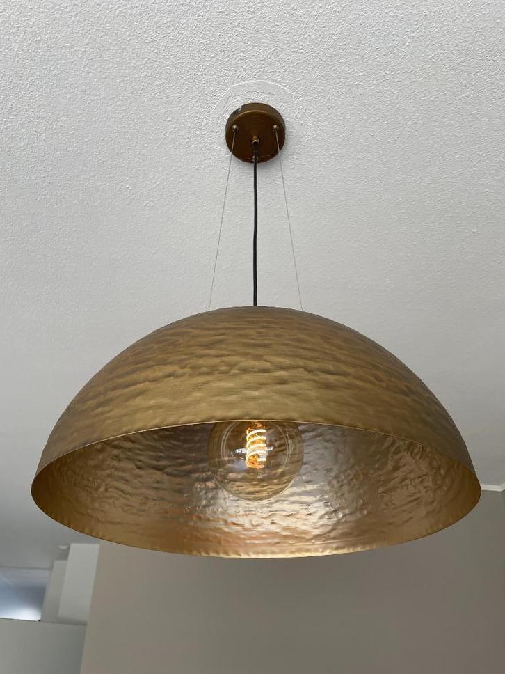 Hanglamp messing 50 cm, Huis en Inrichting, Lampen | Hanglampen, Zo goed als nieuw, Minder dan 50 cm, Metaal, Ophalen of Verzenden