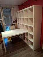 wandmeubel (Ikea Kallax) met werkblad  - kast, Ophalen, Gebruikt, Bureau