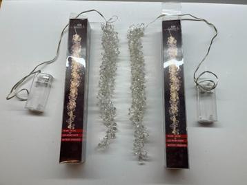 Glashangers met verlichting kerstdecoratie Twee stuks