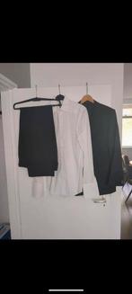 Zwart pak inclusief wit overhemd, Kleding | Heren, Kostuums en Colberts, Ophalen of Verzenden, Wit