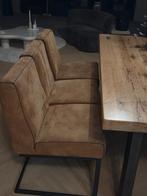 Eetkamer stoelen plus bank, Huis en Inrichting, Stoelen, Ophalen, Gebruikt, Bruin, Drie