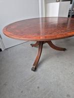 Antieke salontafel leren tafelblad mahoniehout, Ophalen