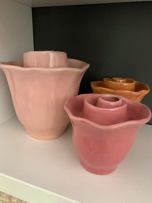 Des Pots tulpen vaasjes, Huis en Inrichting, Woonaccessoires | Vazen, Zo goed als nieuw, Minder dan 50 cm, Aardewerk of Porselein