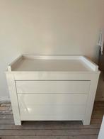 Witte hoogglans commode, Ophalen, Gebruikt, 50 tot 70 cm, 100 cm of meer