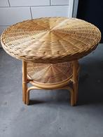 Vintage ronde rotan rieten tafel in zeer goede staat, Ophalen