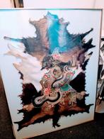 Wayang pop geschilderd op huid ( geit), Antiek en Kunst, Ophalen