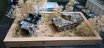 1/35 diorama van Panther Ausf.A en M7 Priest, Ophalen of Verzenden, Zo goed als nieuw, 1:35 tot 1:50, Diorama
