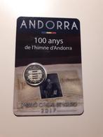 Andorra 2017: 2 Euro 100 jaar Volkslied (BU, coincard), Postzegels en Munten, Munten | Europa | Euromunten, Verzenden, 2 euro