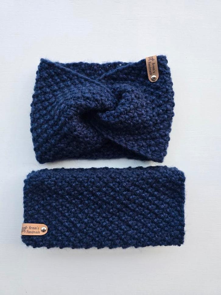 Handgebreide Oorwarmer & Polswarmers Set, Kleding | Dames, Hoeden en Petten, Nieuw, Hoed, One size fits all, Ophalen of Verzenden