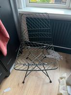 2 x draadstoel, Huis en Inrichting, Stoelen, Ophalen, Zo goed als nieuw, Zwart, Twee