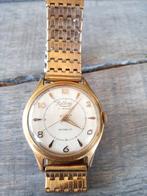 Oud vintage Relliac 17 jewels heren horloge, Staal, Ophalen, Overige merken, Leer