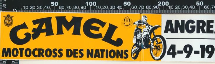 Sticker: Motocross des Nations 1983 - Angreau, Verzamelen, Stickers, Zo goed als nieuw, Auto of Motor, Verzenden