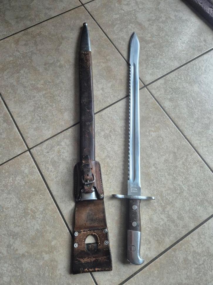 Org Schmidt Ruben ZAAG bajonet type 1, Verzamelen, Militaria | Tweede Wereldoorlog, Landmacht, Mes of Dolk, Ophalen of Verzenden