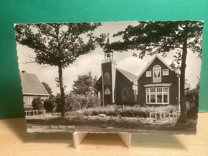 Veelerveen, Ned. Herv. Kerk.  966, Verzamelen, Ansichtkaarten | Nederland, Gelopen, 1940 tot 1960, Verzenden