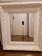 Schitterende witte barok spiegel, Ophalen, Zo goed als nieuw, Rechthoekig, Minder dan 100 cm