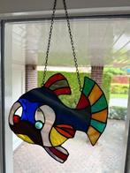glas in lood hanger ; kleurrijke vis, Antiek en Kunst, Kunst | Schilderijen | Klassiek, Ophalen of Verzenden