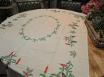 Kersttafelkleed,Hand geborduurd,v.a 20,00e, Ophalen of Verzenden, Gebruikt, Handborduren, Borduurgaren of Zijde