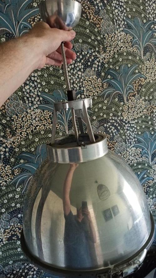 Original BTC hanglamp model 005KA, Huis en Inrichting, Lampen | Hanglampen, Gebruikt, Minder dan 50 cm, Glas, Metaal, Ophalen of Verzenden