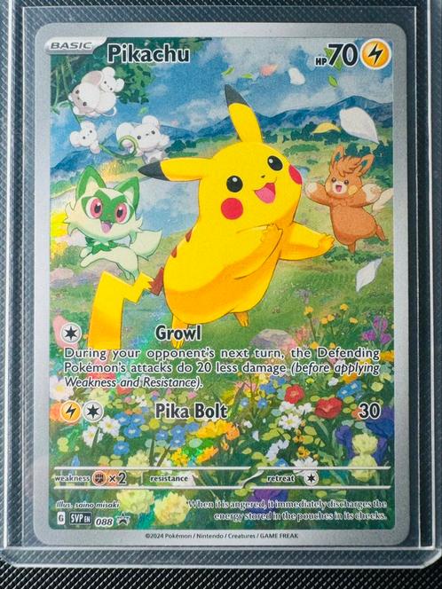 Pokémon Pikachu #088 SV Black Star Promos, Hobby en Vrije tijd, Verzamelkaartspellen | Pokémon, Zo goed als nieuw, Losse kaart