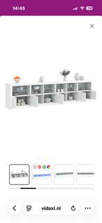 Vidaxl wandmeubel wit met glasplaten, Ophalen, Kunststof, Gebruikt, 200 cm of meer