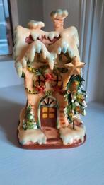 Oud vintage kersthuisje kan waxinelichtje in, Diversen, Kerst, Ophalen of Verzenden, Gebruikt
