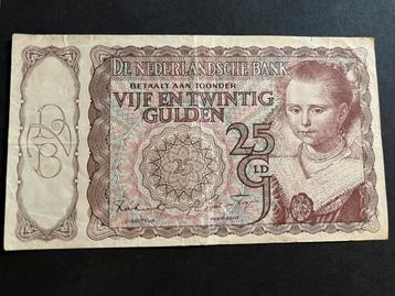 25 gulden biljet uit 1943 met “Prinsesje beschikbaar voor biedingen