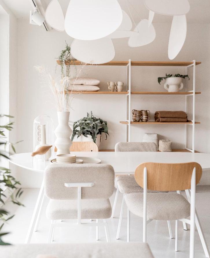 eettafel blob studio Henk 200x100 witte lak, Huis en Inrichting, Tafels | Eettafels, Gebruikt, 50 tot 100 cm, 200 cm of meer, Vier personen